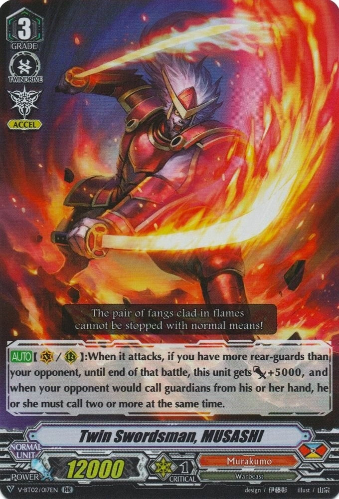 Image for Twin Swordsman, MUSASHI (V-BT02 : Strongest! Team AL4) (V-BT02/017EN) - Cardfight Vanguard