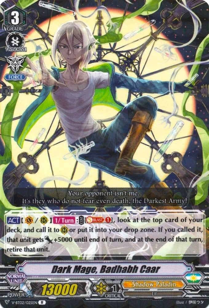 Image for Dark Mage, Badhabh Caar (V-BT02 : Strongest! Team AL4) (V-BT02/025EN) - Cardfight Vanguard