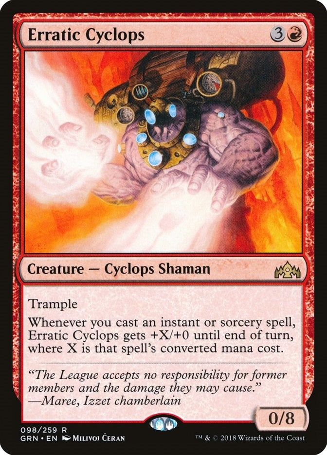 Image for Erratic Cyclops (Guilds of Ravnica) (98) - Magic: The Gathering