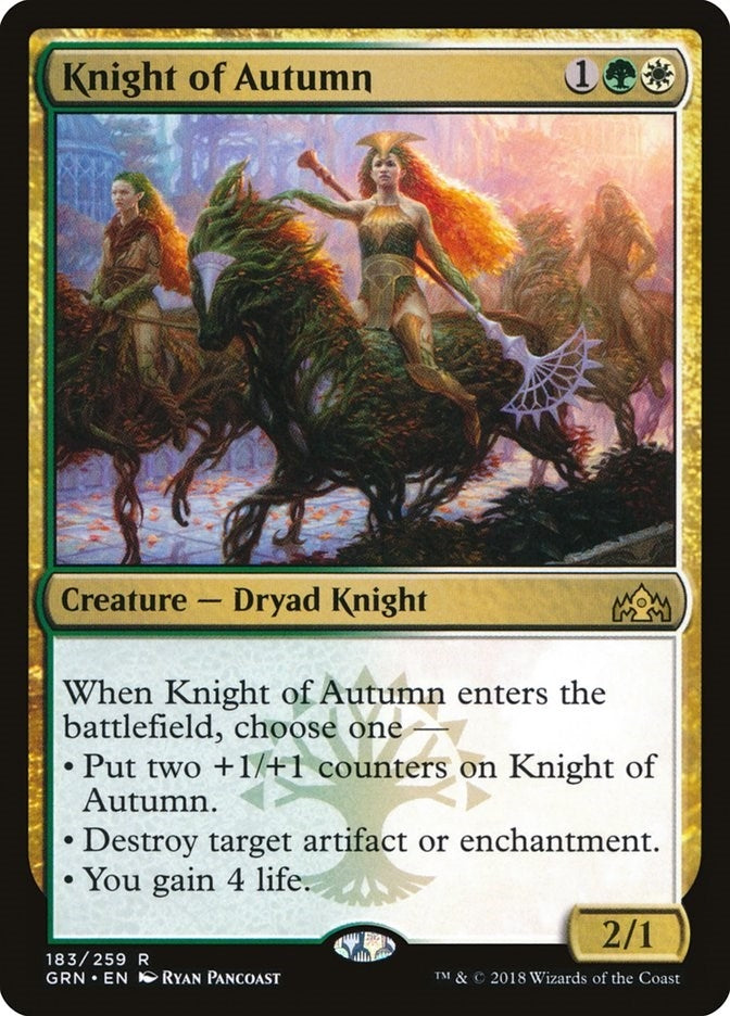 Image for Knight of Autumn (Guilds of Ravnica) (183) - Magic: The Gathering