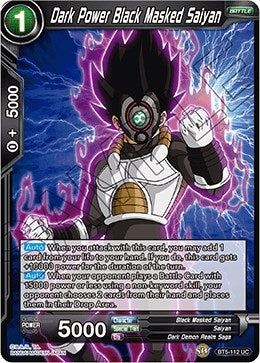 Image for Dark Power Black Masked Saiyan (Miraculous Revival) (BT5-112) - Dragon Ball Super: Masters