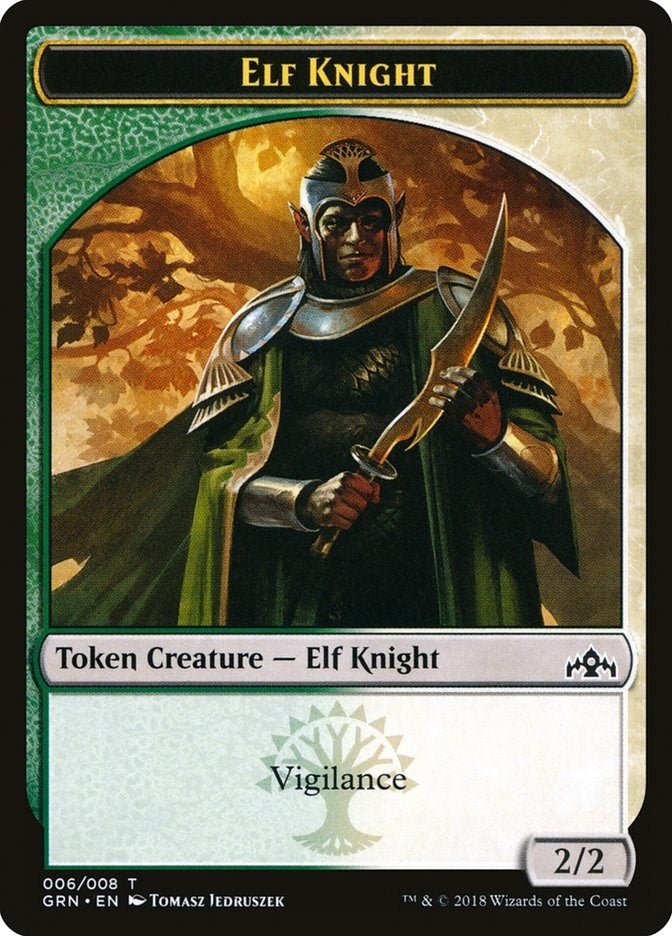 Image for Elf Knight Token (Guilds of Ravnica) (6) - Magic: The Gathering