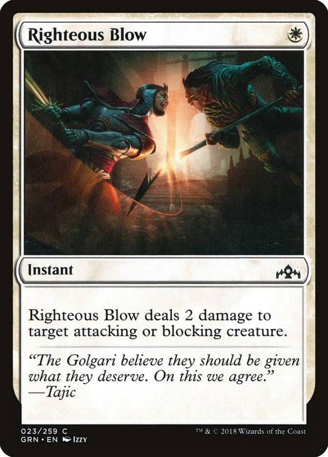Image for Righteous Blow (Guilds of Ravnica) (23) - Magic: The Gathering