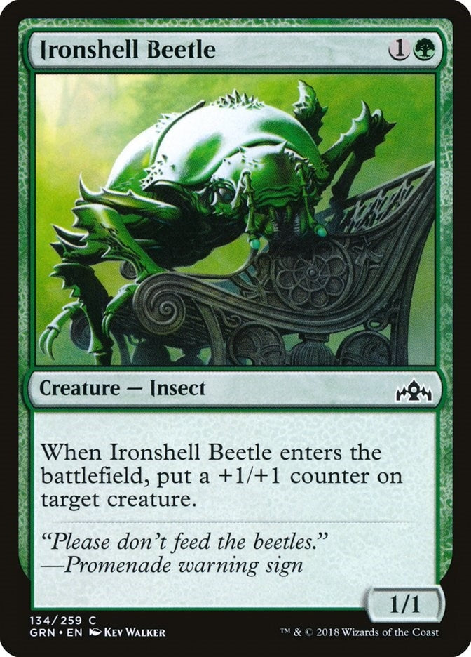 Image for Ironshell Beetle (Guilds of Ravnica) (134) - Magic: The Gathering
