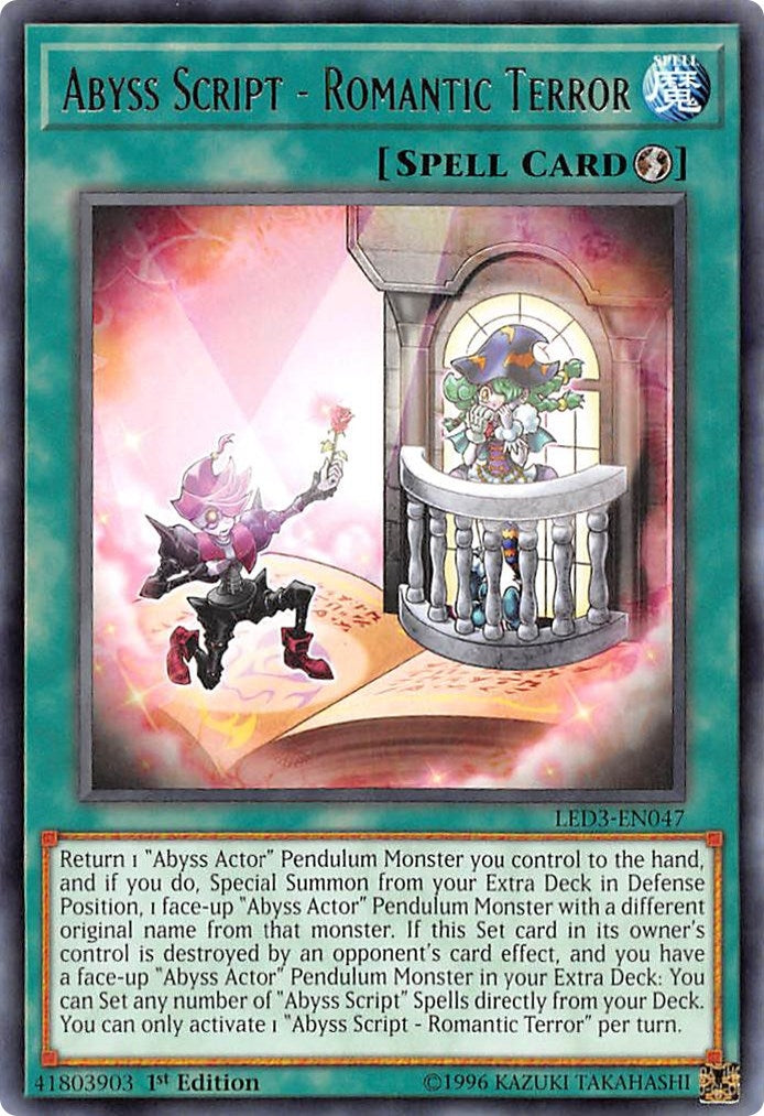 Image for Abyss Script - Romantic Terror (Legendary Duelists: White Dragon Abyss) (LED3-EN047) - YuGiOh