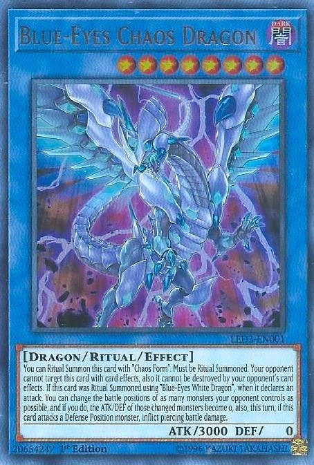 Image for Blue-Eyes Chaos Dragon (Legendary Duelists: White Dragon Abyss) (LED3-EN001) - YuGiOh
