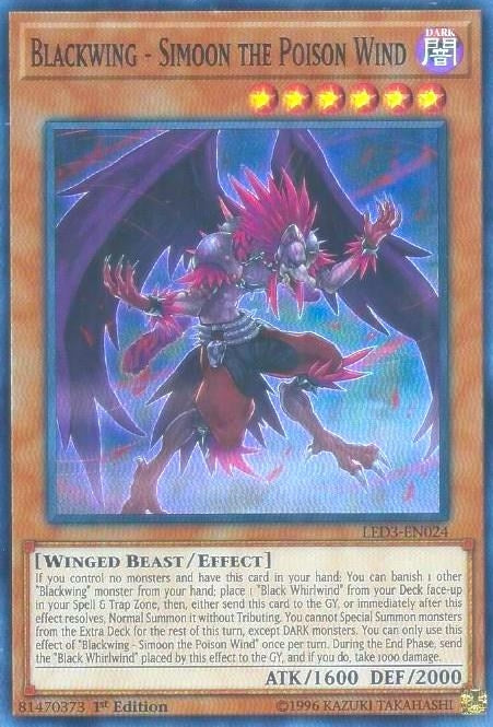 Image for Blackwing - Simoon the Poison Wind (Legendary Duelists: White Dragon Abyss) (LED3-EN024) - YuGiOh