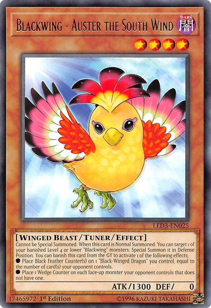 Image for Blackwing - Auster the South Wind (Legendary Duelists: White Dragon Abyss) (LED3-EN025) - YuGiOh