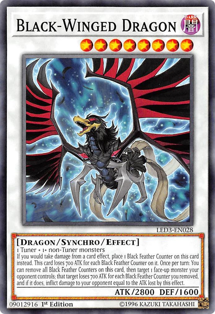 Image for Black-Winged Dragon (Legendary Duelists: White Dragon Abyss) (LED3-EN028) - YuGiOh