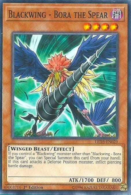 Image for Blackwing - Bora the Spear (Legendary Duelists: White Dragon Abyss) (LED3-EN029) - YuGiOh