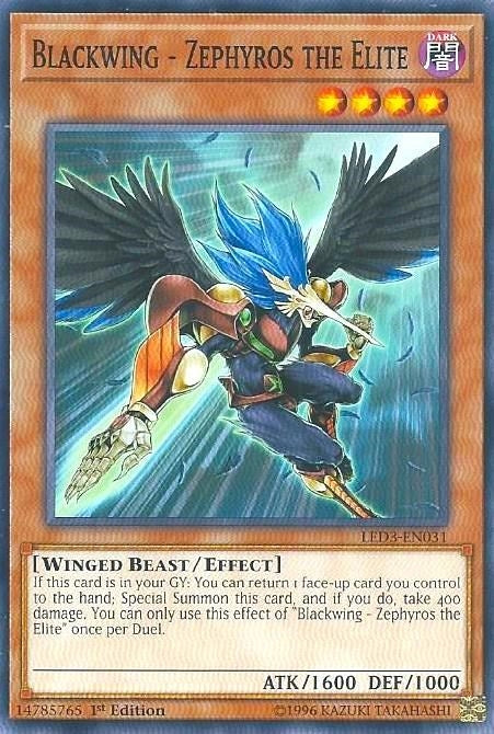 Image for Blackwing - Zephyros the Elite (Legendary Duelists: White Dragon Abyss) (LED3-EN031) - YuGiOh