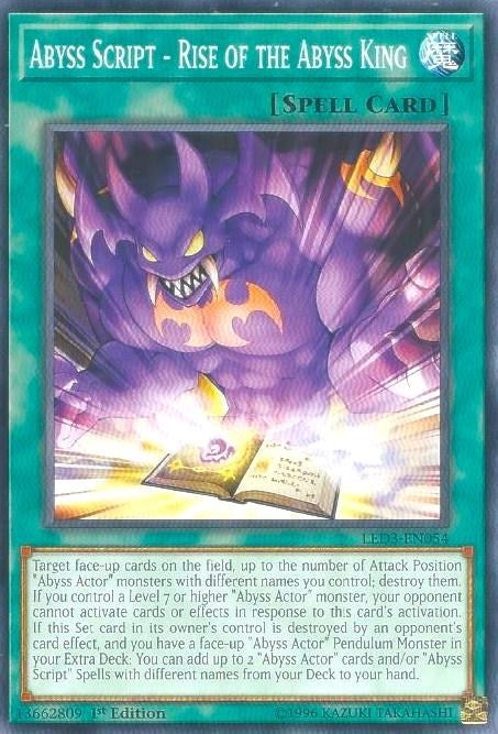 Image for Abyss Script - Rise of the Abyss King (Legendary Duelists: White Dragon Abyss) (LED3-EN054) - YuGiOh