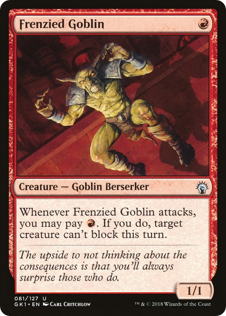 Image for Frenzied Goblin (Guilds of Ravnica: Guild Kits) (81) - Magic: The Gathering