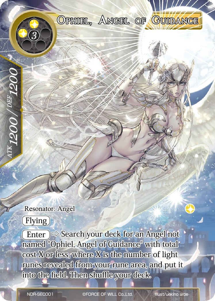 Image for Ophiel, Angel of Guidance (Secret) (New Dawn Rises) (NDR-SEC001) - Force of Will