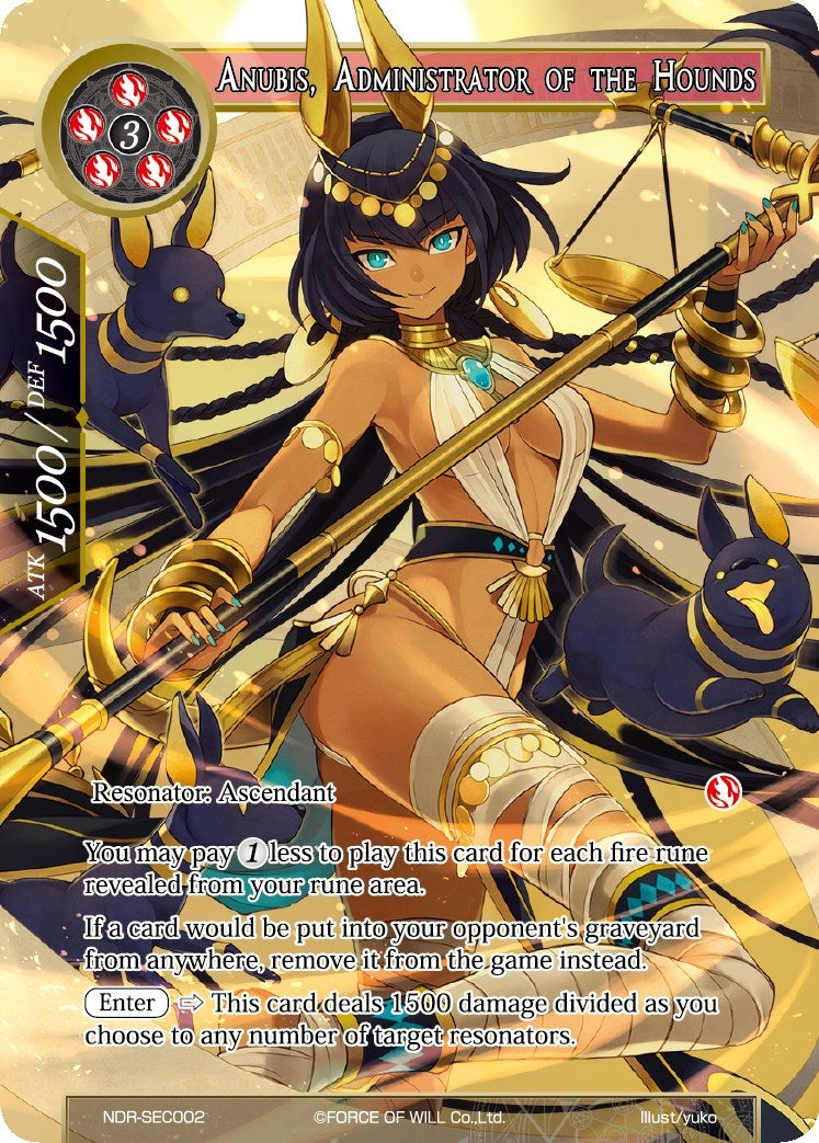 Image for Anubis, Administrator of the Hounds (Secret) (New Dawn Rises) (NDR-SEC002) - Force of Will