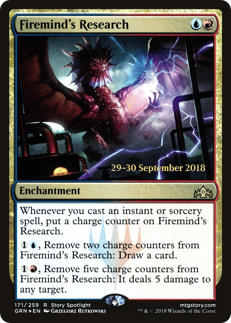 Image for Firemind's Research (Prerelease Cards) (171) - Magic: The Gathering