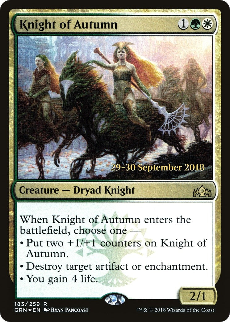 Image for Knight of Autumn (Prerelease Cards) (183) - Magic: The Gathering