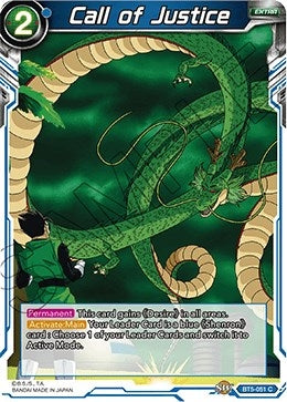 Image for Call of Justice (Miraculous Revival) (BT5-051) - Dragon Ball Super: Masters
