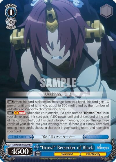Image for "Growl" Berserker of Black (Fate/Apocrypha) (APO/S53-E070 R) - Weiss Schwarz