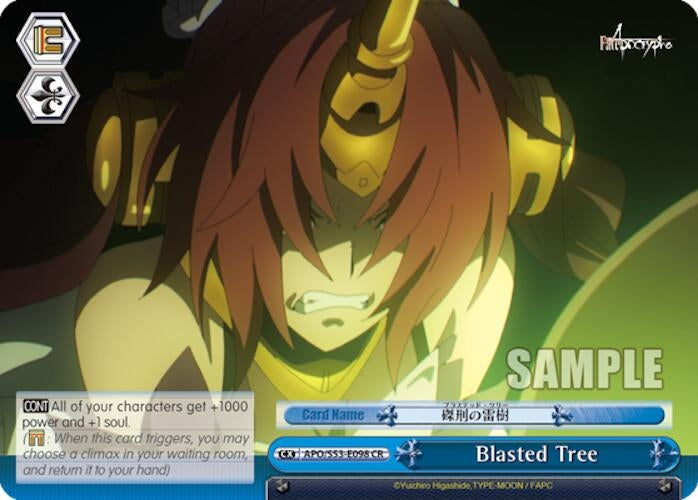 Image for Blasted Tree (Blue) (Fate/Apocrypha) (APO/S53-E098 CR) - Weiss Schwarz