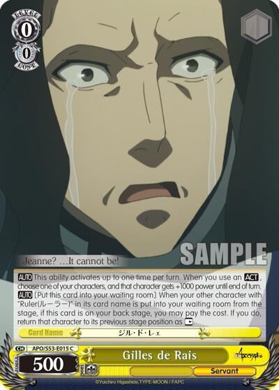 Image for Gilles de Rais (Fate/Apocrypha) (APO/S53-E015 C) - Weiss Schwarz