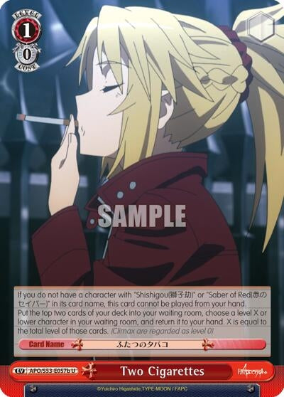 Image for Two Cigarettes (B) (Fate/Apocrypha) (APO/S53-E057b U) - Weiss Schwarz