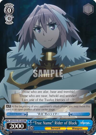 Image for "True Name" Rider of Black (RRR) (Fate/Apocrypha) (APO/S53-TE13R RRR) - Weiss Schwarz