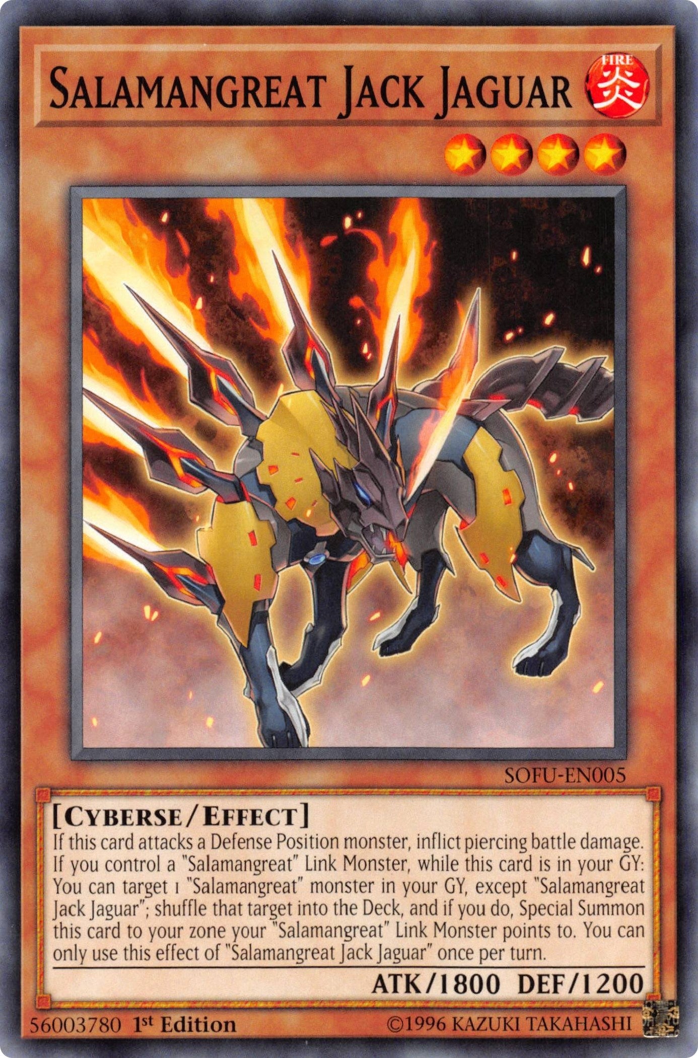 Image for Salamangreat Jack Jaguar (Soul Fusion) (SOFU-EN005) - YuGiOh