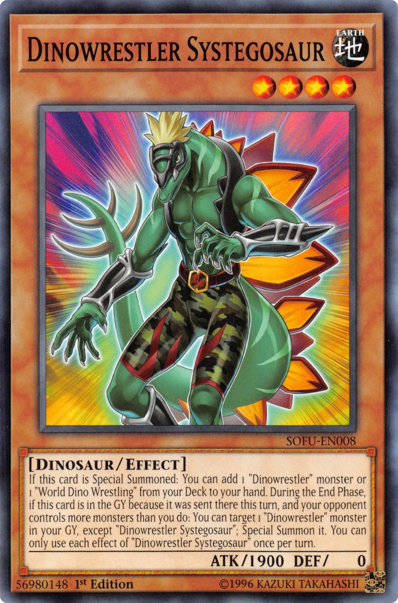 Image for Dinowrestler Systegosaur (Soul Fusion) (SOFU-EN008) - YuGiOh