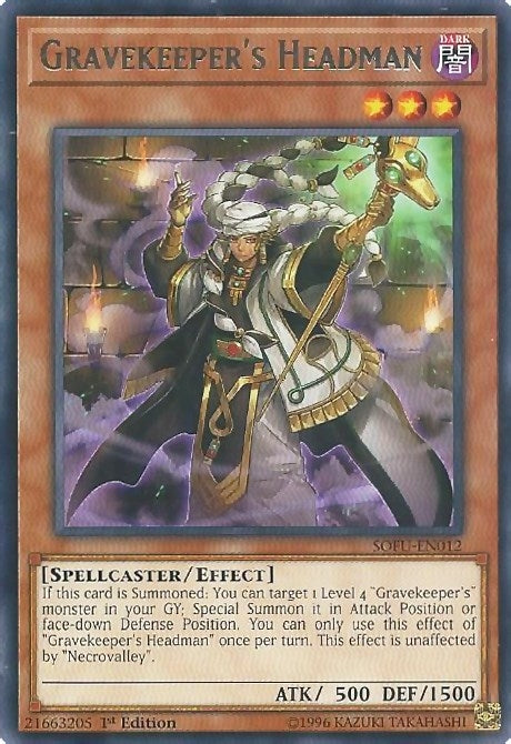 Image for Gravekeeper's Headman (Soul Fusion) (SOFU-EN012) - YuGiOh