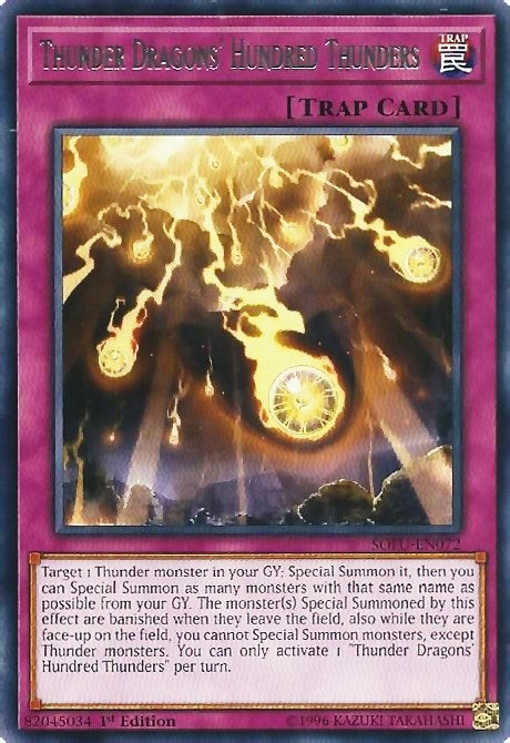 Image for Thunder Dragons' Hundred Thunders (Soul Fusion) (SOFU-EN072) - YuGiOh