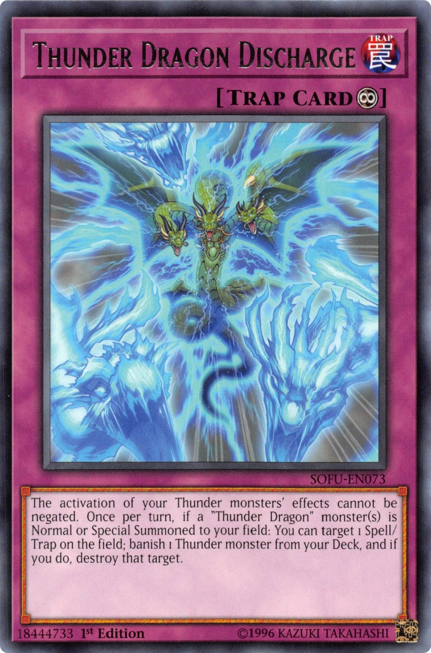 Image for Thunder Dragon Discharge (Soul Fusion) (SOFU-EN073) - YuGiOh