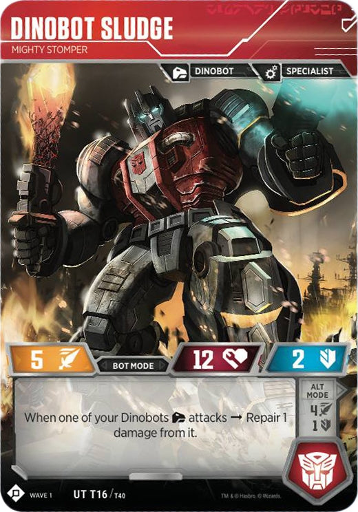 Image for Dinobot Sludge - Mighty Stomper (Wave 1) (16) - Transformers TCG