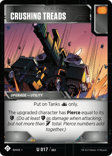 Image for Crushing Treads (Wave 1) (17) - Transformers TCG