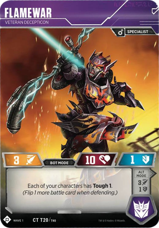 Image for Flamewar - Veteran Decepticon (Wave 1) (20) - Transformers TCG