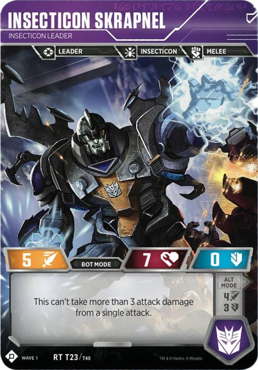 Image for Insecticon Skrapnel - Insecticon Leader (Wave 1) (23) - Transformers TCG