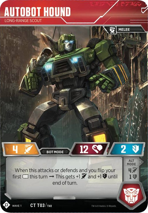 Image for Autobot Hound - Long-Range Scout (Wave 1) (3) - Transformers TCG
