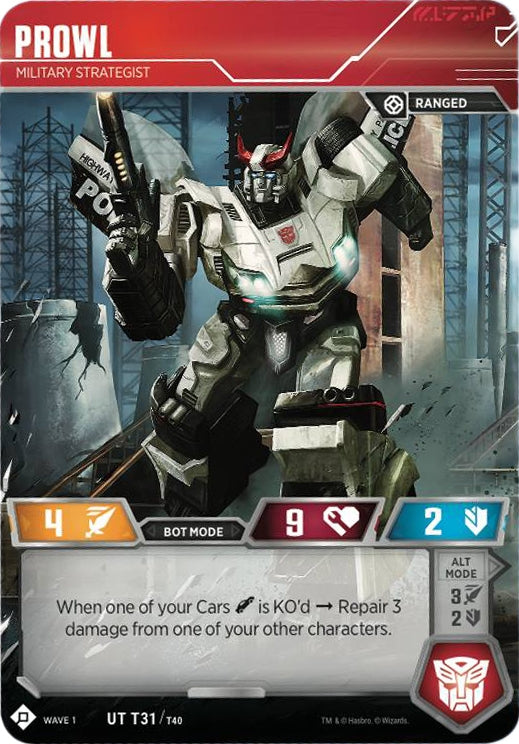 Image for Prowl - Military Strategist (Wave 1) (31) - Transformers TCG