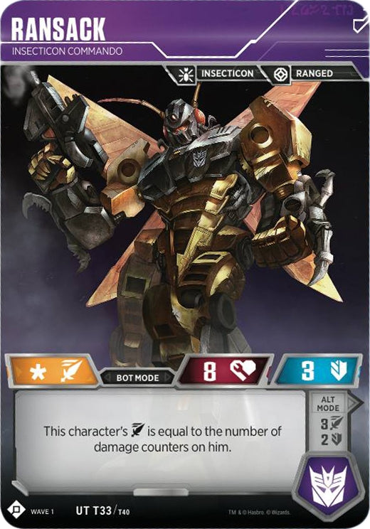 Image for Ransack - Insecticon Commando (Wave 1) (33) - Transformers TCG