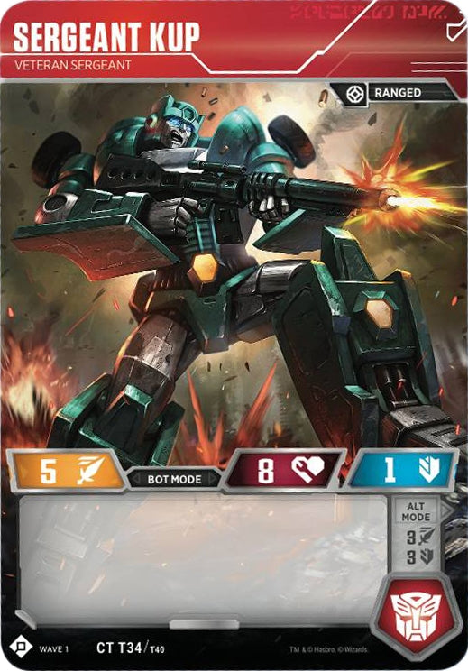 Image for Sergeant Kup - Veteran Sergeant (Wave 1) (34) - Transformers TCG