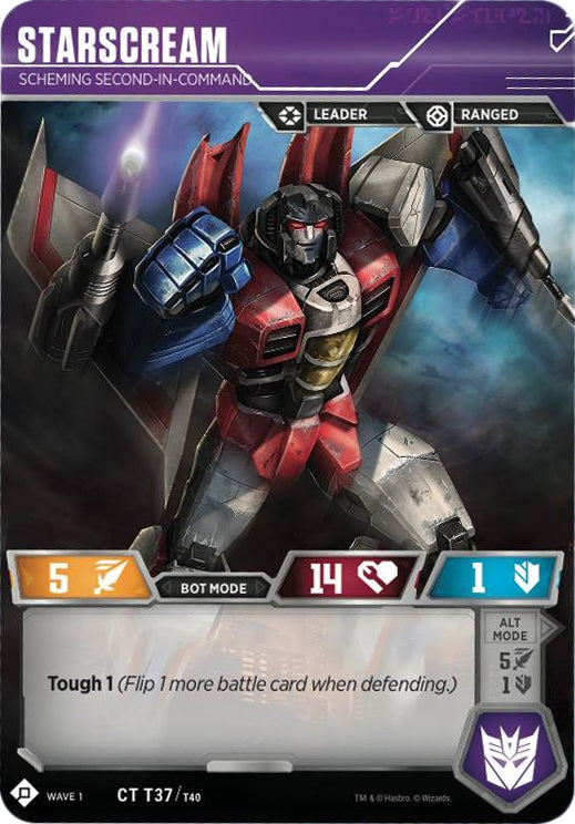 Image for Starscream - Scheming Second-in-Command (Wave 1) (37) - Transformers TCG