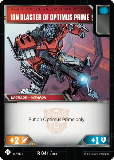 Image for Ion Blaster of Optimus Prime (Wave 1) (41) - Transformers TCG