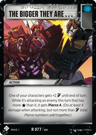 Image for The Bigger They Are (Wave 1) (77) - Transformers TCG