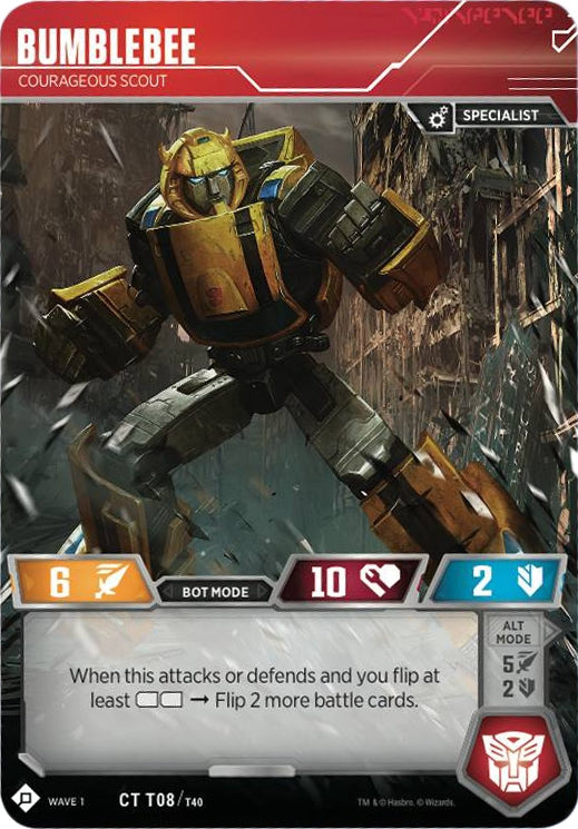 Image for Bumblebee - Courageous Scout (Wave 1) (8) - Transformers TCG