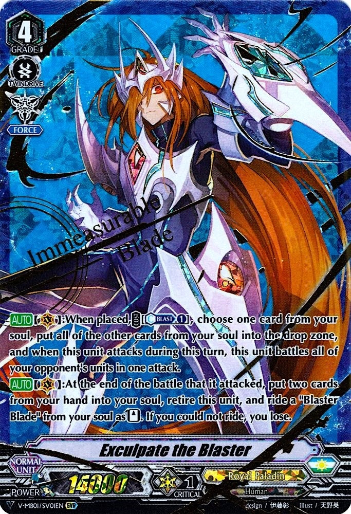 Image for Exculpate the Blaster (SVR) (V-MB01: PSYqualia Strife) (V-MB01/SV01EN) - Cardfight Vanguard
