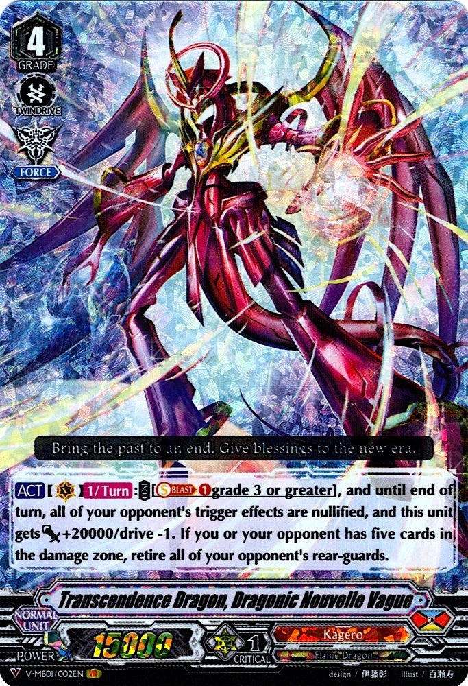 Image for Transcendence Dragon, Dragonic Nouvelle Vague (V-MB01: PSYqualia Strife) (V-MB01/002EN) - Cardfight Vanguard
