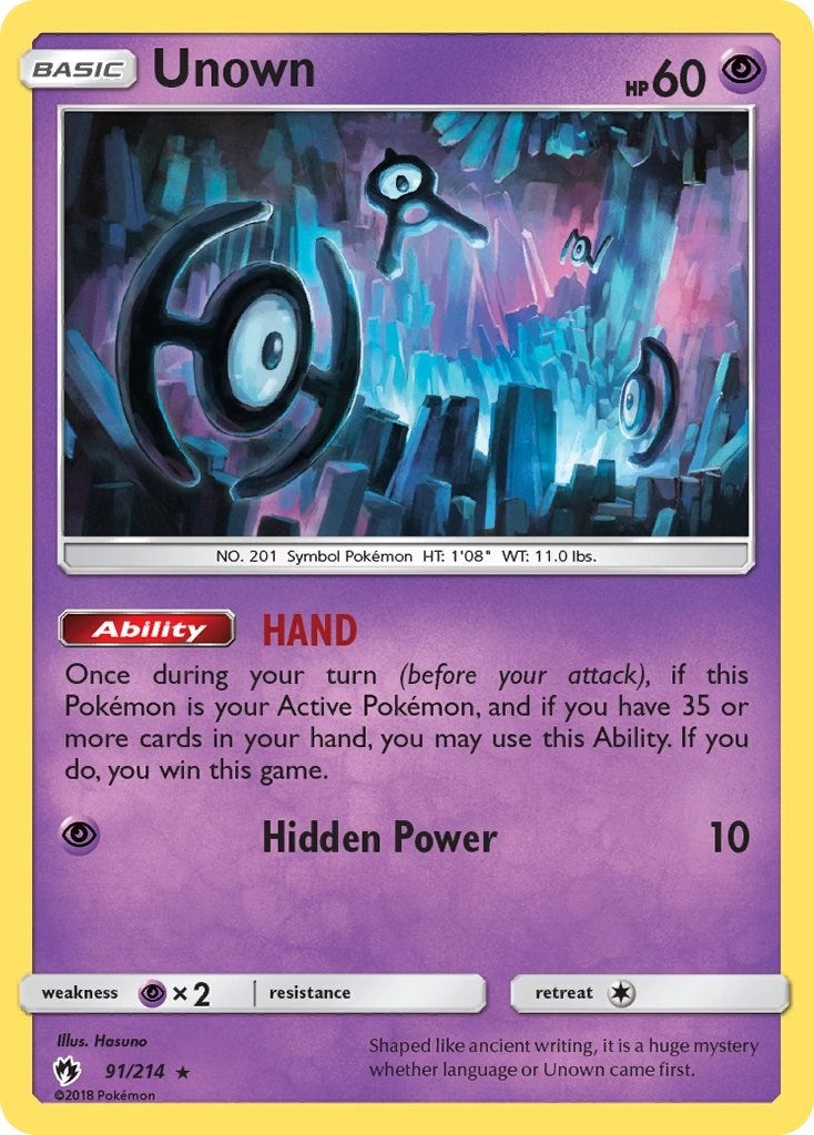 Image for Unown (91) (SM - Lost Thunder) (91/214) - Pokemon