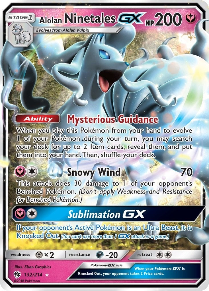 Image for Alolan Ninetales GX (SM - Lost Thunder) (132/214) - Pokemon