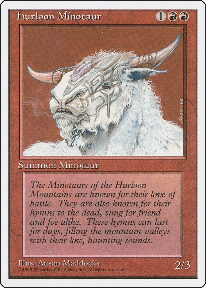 Image for Hurloon Minotaur (Fourth Edition) - Magic: The Gathering