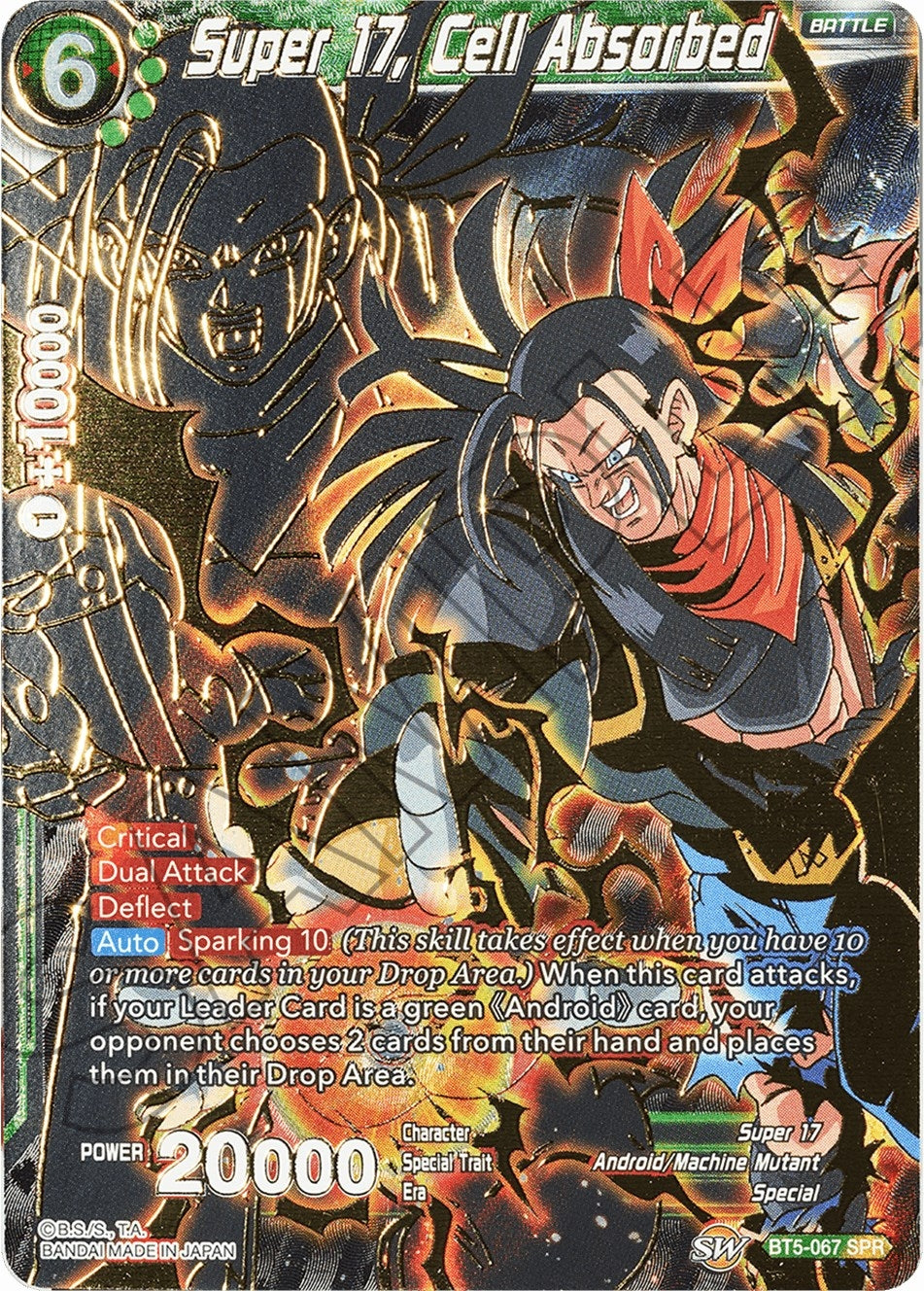 Image for Super 17, Cell Absorbed (SPR) (Miraculous Revival) (BT5-067) - Dragon Ball Super: Masters